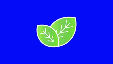 Öko-Hinterlässt-Veganes-Natursymbol,-Grüner-Bildschirm